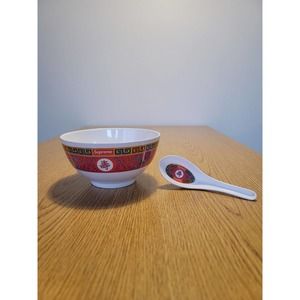 FW16 SUPREME Longevity Soup Bowl and Spoon White w/ Red Box Logo